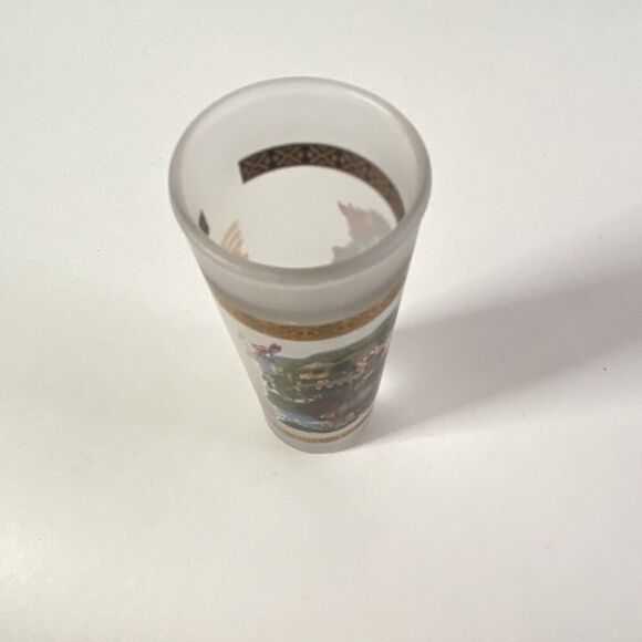Disney Tall Frosted SHOT GLASS Parks Magic Kingdom Mickey Mouse Jungle Cruise - Picture 5 of 7